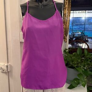 J Crew Factory Pink Washable Racerback Adjustable Cami Camisole Sz 10